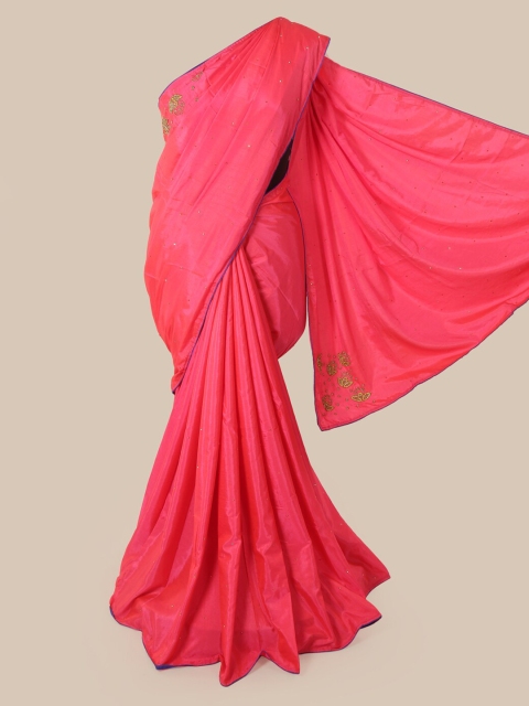 Pothys Pink Embellished Art Silk Saree