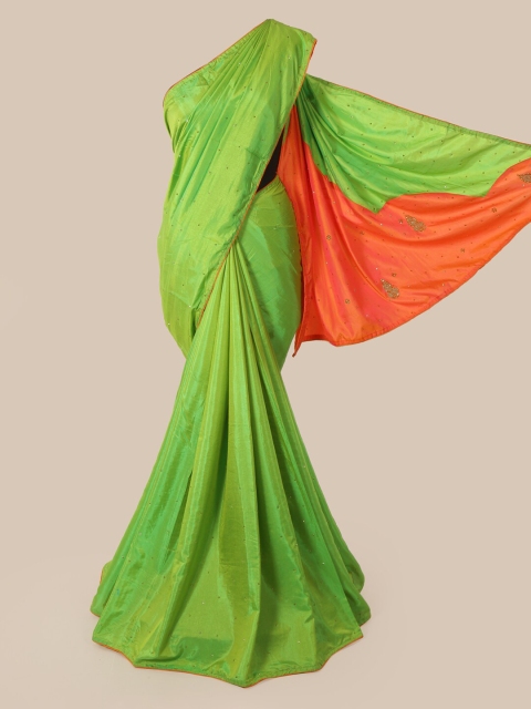 Pothys Green Embellished Art Silk Saree