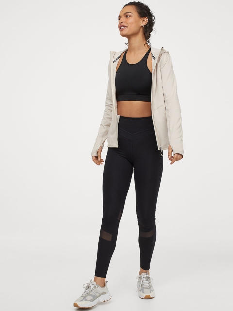 H&M Women Black Solid High Waist Tights