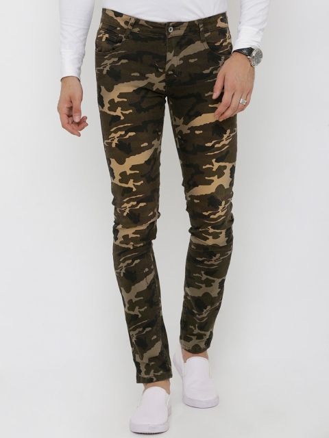 Rex Straut Jeans Men Olive Green & Brown Camouflage Printed Slim Fit Slash Knee Jeans
Rex Straut Jeans Men Olive Green & Brown Camouflage Printed Slim Fit Slash Knee Jeans