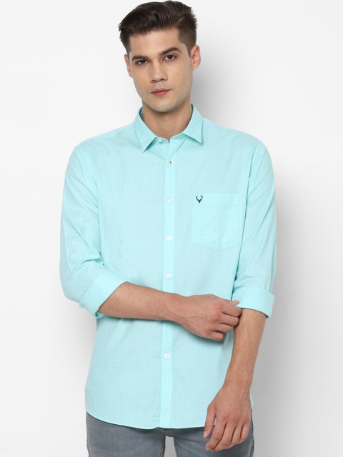 Allen Solly Men Blue Slim Fit Solid Casual Shirt