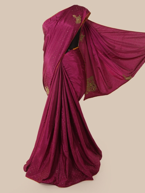 Pothys Purple Embellished Art Silk Saree