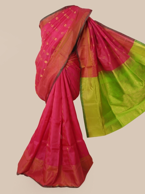 Pothys Pink Pure Silk Woven Design Kanjeevaram Saree