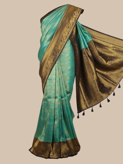 Pothys Blue Woven Design Art Silk Saree