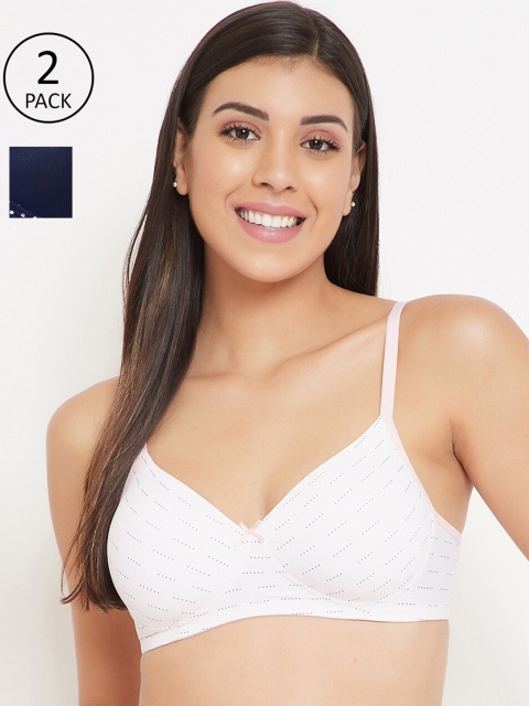 Clovia Pack of 2 Blue & White Printed Non-Wired Lightly Padded T-shirt Bra COMBRC77632B
Clovia Pack of 2 Blue & White Printed Non-Wired Lightly Padded T-shirt Bra COMBRC77632B