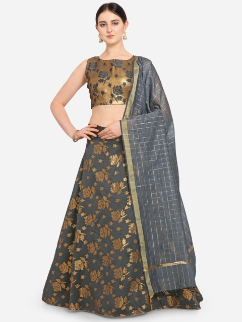 VRSALES Grey & Gold-Toned Woven Design Semi-Stitched Lehenga & Unstitched Blouse with Dupatta
VRSALES Grey & Gold-Toned Woven Design Semi-Stitched Lehenga & Unstitched Blouse with Dupatta