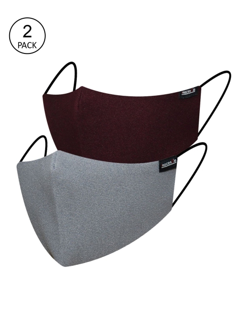 inocenCia Women Pack of 2 Brown & Grey Solid 2-Ply Reusable Cloth Outdoor Face Masks
inocenCia Women Pack of 2 Brown & Grey Solid 2-Ply Reusable Cloth Outdoor Face Masks