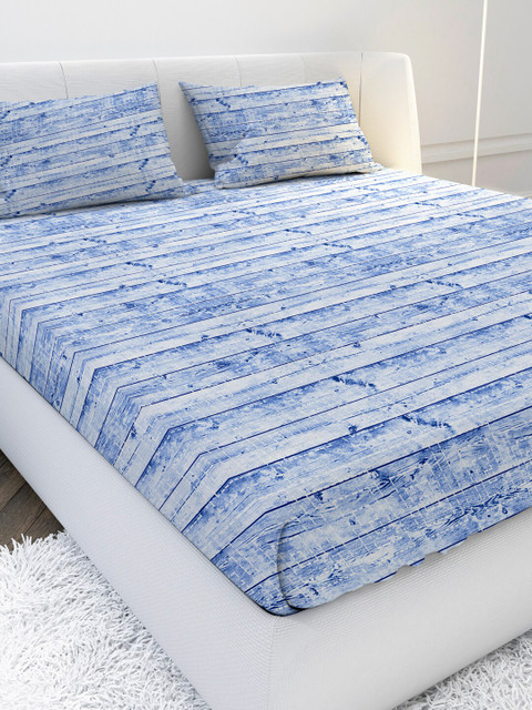 MAYFAIR HOMES LONDON White & Blue 144 TC Cotton 1 King Bedsheet with 2 Pillow Covers
MAYFAIR HOMES LONDON White & Blue 144 TC Cotton 1 King Bedsheet with 2 Pillow Covers