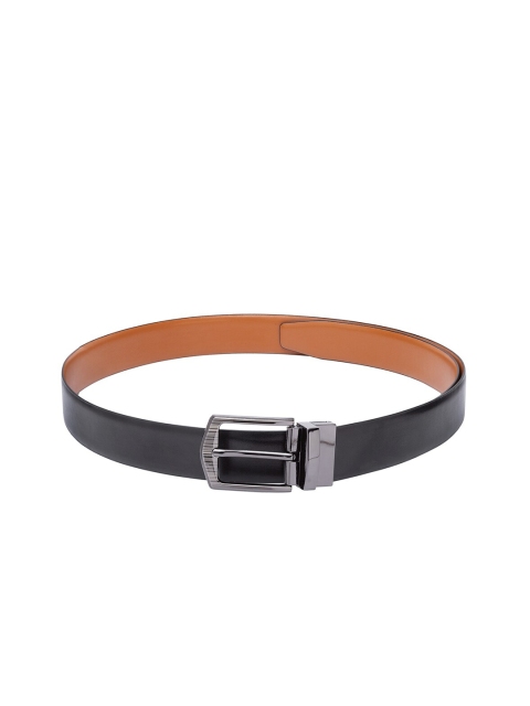 Apsis Men Black & Tan Brown Solid Belt