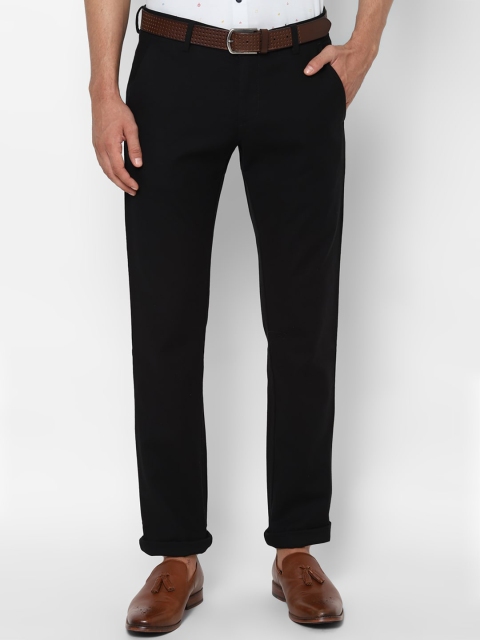 Allen Solly Men Black Regular Trousers