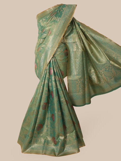 Pothys Sea Green Pure Silk Woven Design Banarasi Saree