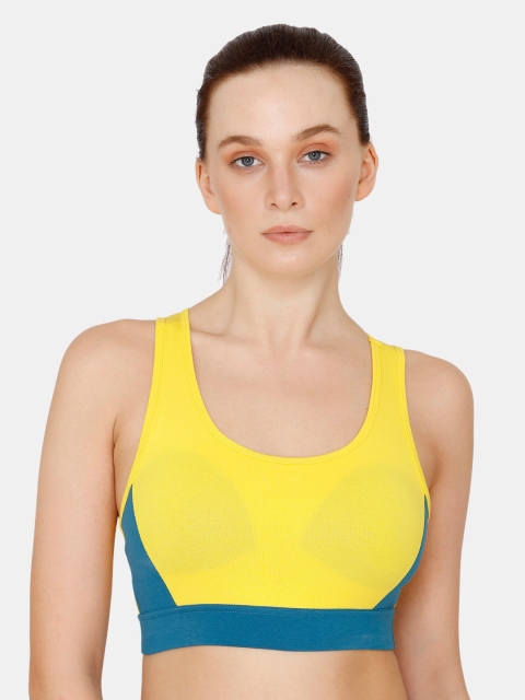 Zelocity by Zivame Yellow & Blue Solid Non-Wired Removable Padding Workout Bra ZC404RFASHBYELW
Zelocity by Zivame Yellow & Blue Solid Non-Wired Removable Padding Workout Bra ZC404RFASHBYELW
