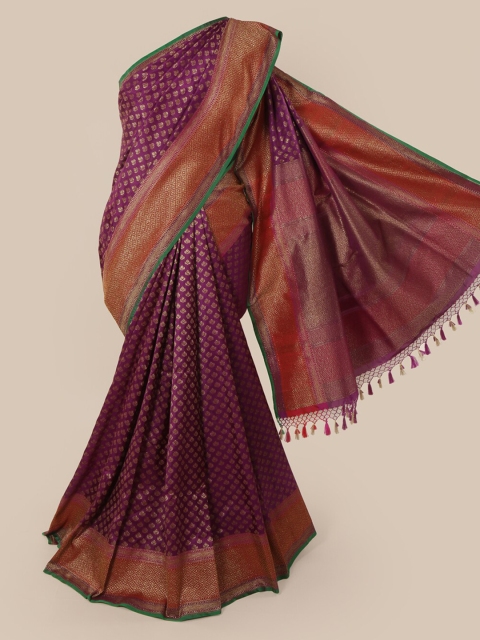 Pothys Purple Pure Silk Woven Design Banarasi Saree