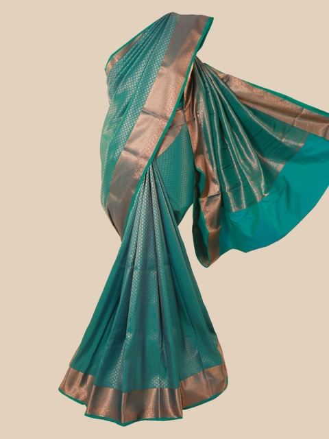 Pothys Green Woven Design Pure Silk Saree
