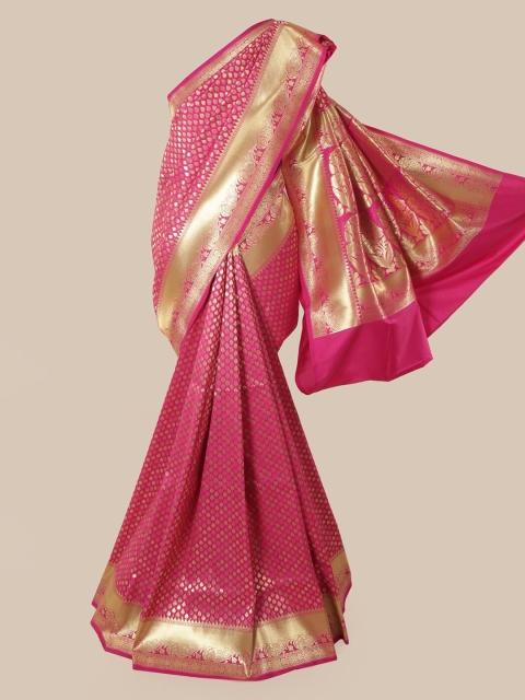 Pothys Magenta Woven Design Banarasi Saree