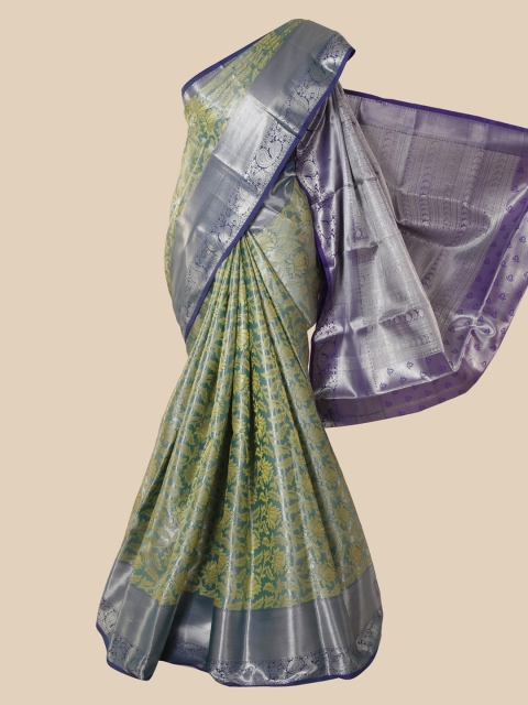 Pothys Green Ethnic Motifs Zari Pure Silk Saree