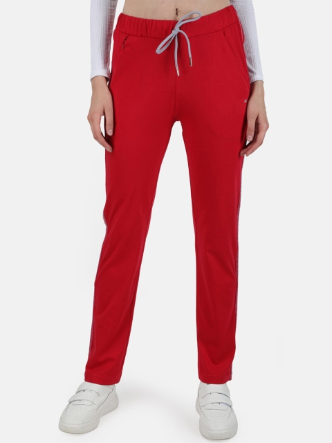 Monte Carlo Women Red Solid Track Pants