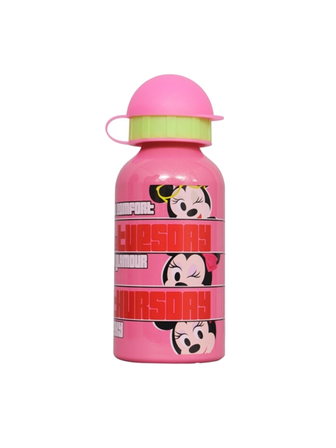 Disney Pink & Red Minnie Mouse Printed Water Bottle 400 ML