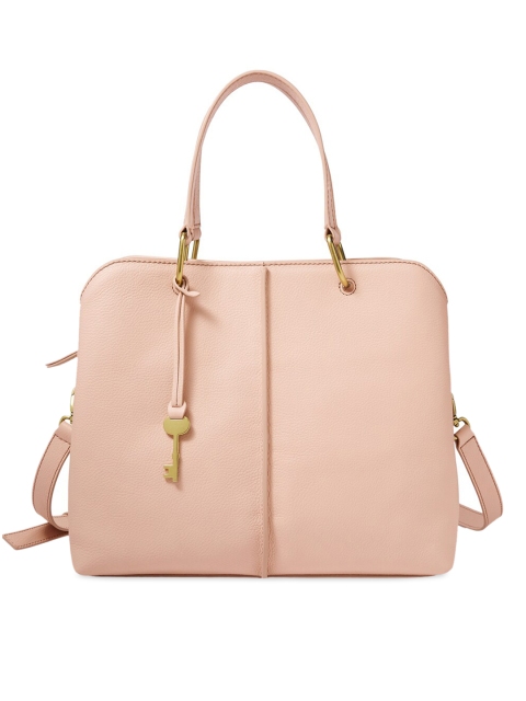 Fossil Pink Leather Structured Leather Handheld Bag