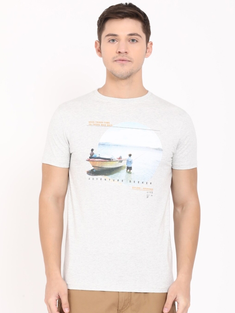 t-base Men Off White Printed T-shirt