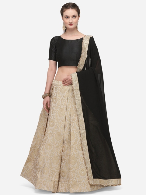 LOOKNBOOK ART Black & Cream-Coloured Solid Semi-Stitched Lehenga & Unstitched Blouse with Dupatta
LOOKNBOOK ART Black & Cream-Coloured Solid Semi-Stitched Lehenga & Unstitched Blouse with Dupatta
