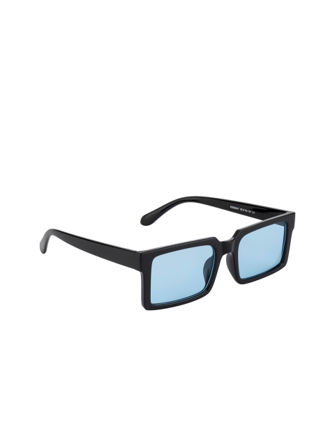 Ted Smith Unisex Blue Lens Square Sunglasses with UV Protected Lens TS-SMITH_BLU