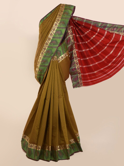 Pothys Green Printed Art Silk Saree