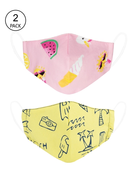 VEA Kids Pack Of 2 Printed 3-Ply Reusable Premium Cotton Protective Outdoor Face Masks, Pink
VEA Kids Pack Of 2 Printed 3-Ply Reusable Premium Cotton Protective Outdoor Face Masks, Pink