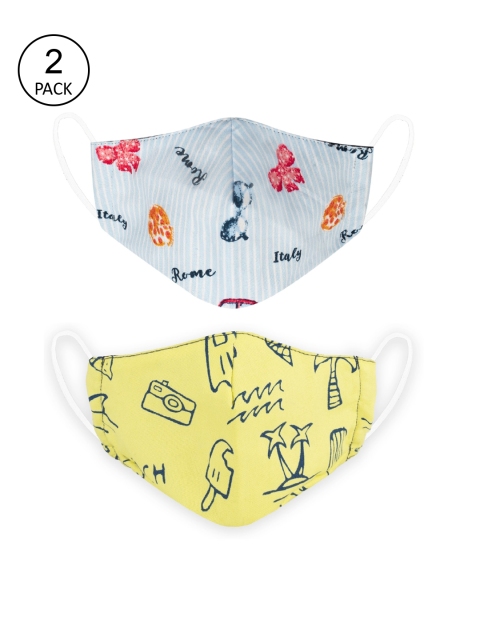VEA Kids Pack Of 2 Printed 3-Ply Reusable 5-Layered Protective Outdoor Cotton Masks, Blue
VEA Kids Pack Of 2 Printed 3-Ply Reusable 5-Layered Protective Outdoor Cotton Masks, Blue