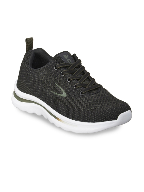 Duke Men Olive Green Textile Running Shoes