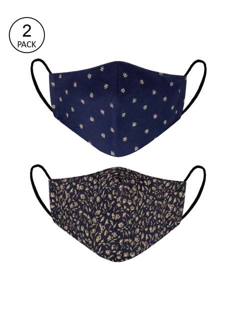 VEA Unisex Pack Of 2 Printed 3-Ply Cotton Reusable 5-Layered Protective Outdoor Masks, Navy blue
VEA Unisex Pack Of 2 Printed 3-Ply Cotton Reusable 5-Layered Protective Outdoor Masks, Navy blue