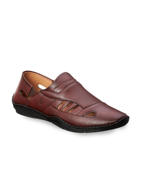 Duke Men Maroon Shoe-Style Sandals