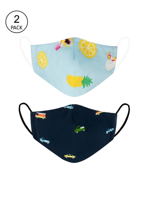 VEA Kids Pack Of 2 Printed 3-Ply Reusable Premium Cotton Protective Outdoor Face Masks, Navy blue
VEA Kids Pack Of 2 Printed 3-Ply Reusable Premium Cotton Protective Outdoor Face Masks, Navy blue
