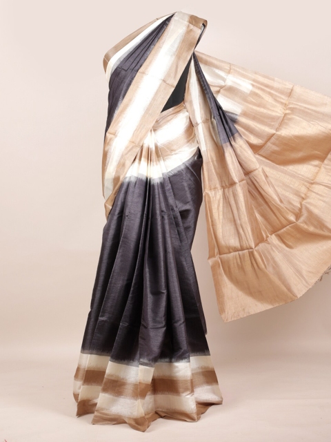 Pothys Grey Pure Silk Saree
