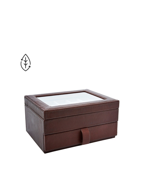 Fossil Men Brown Leather Watch Box