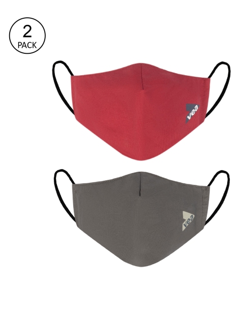 VEA Unisex Pack Of 2 Solid 3-Ply Printed Reusable 5 Layered Protective Outdoor Masks, Red
VEA Unisex Pack Of 2 Solid 3-Ply Printed Reusable 5 Layered Protective Outdoor Masks, Red