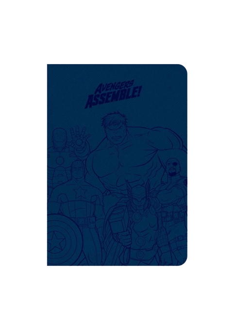 Doodle Navy Blue Team Avengers Printed Notebook