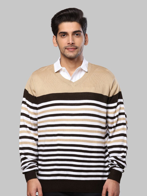 Next Look Men Brown Striped Pullover Sweater
Next Look Men Brown Striped Pullover Sweater