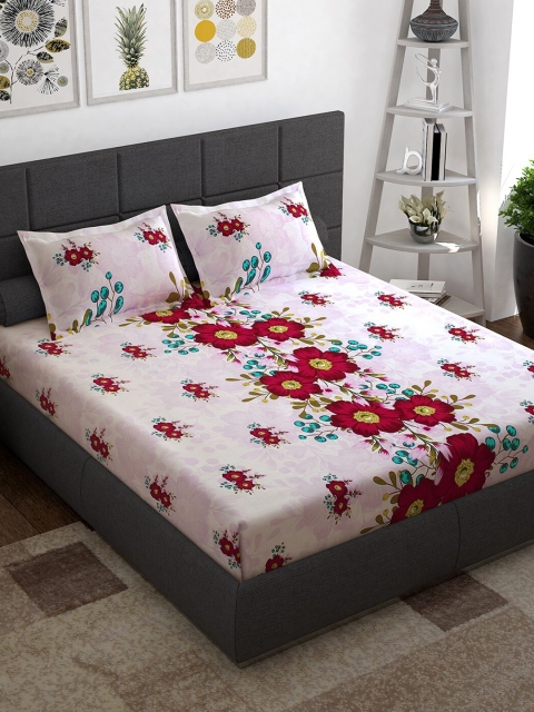 Story@home Pink & Maroon Floral 152 TC Cotton 1 Queen Bedsheet with 2 Pillow Covers
Story@home Pink & Maroon Floral 152 TC Cotton 1 Queen Bedsheet with 2 Pillow Covers
