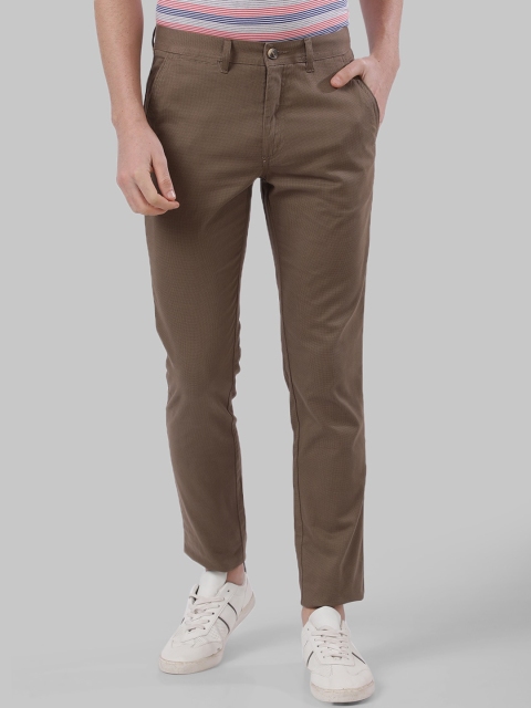 Next Look Men Brown Regular Trousers