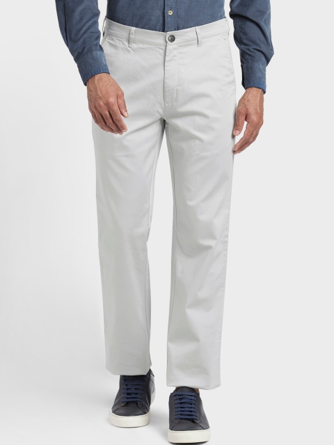 ColorPlus Men Grey Tapered Fit Chinos