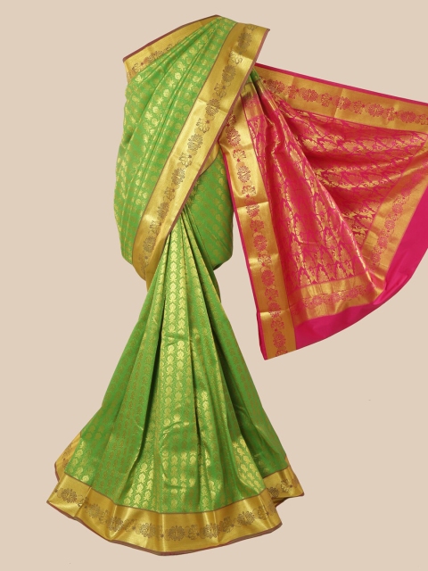 Pothys Green Woven Design Pure Silk Kanjeevaram Saree