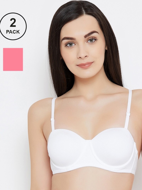 C9 AIRWEAR Set Of 2 Everyday Bra Full Coverage Lightly Padded P2608_FUSHCIA_WHITE