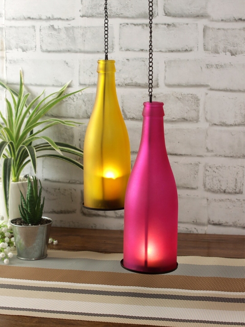 Aapno Rajasthan Multicoloured Set of 3 Solid Bottle Style Hanging Tealight Holders, Multi
Aapno Rajasthan Multicoloured Set of 3 Solid Bottle Style Hanging Tealight Holders, Multi