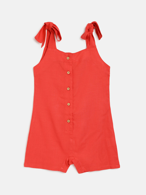 am ma Girls Red Solid Romper
am ma Girls Red Solid Romper