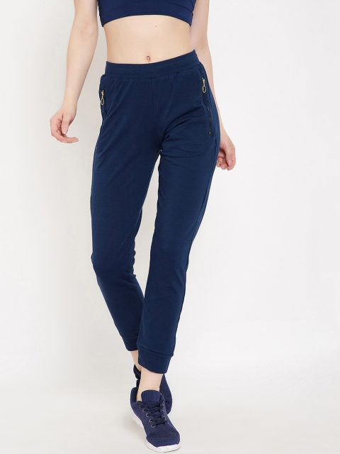 Okane Women Navy Blue Solid Joggers