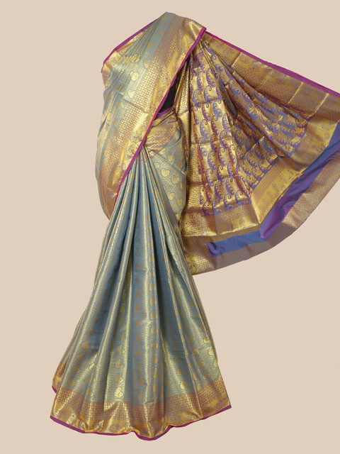 Pothys Blue Woven Design Pure Silk Kanjeevaram Saree 
Pothys Blue Woven Design Pure Silk Kanjeevaram Saree