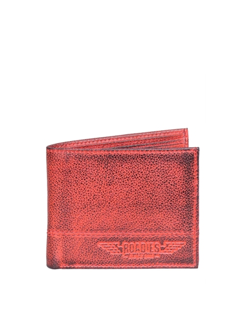 Justanned Men Red Solid Wallet