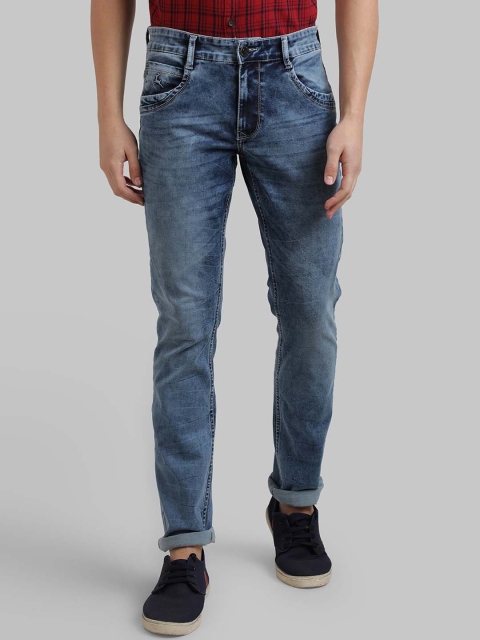 Parx Men Blue Tapered Fit Heavy Fade Jeans