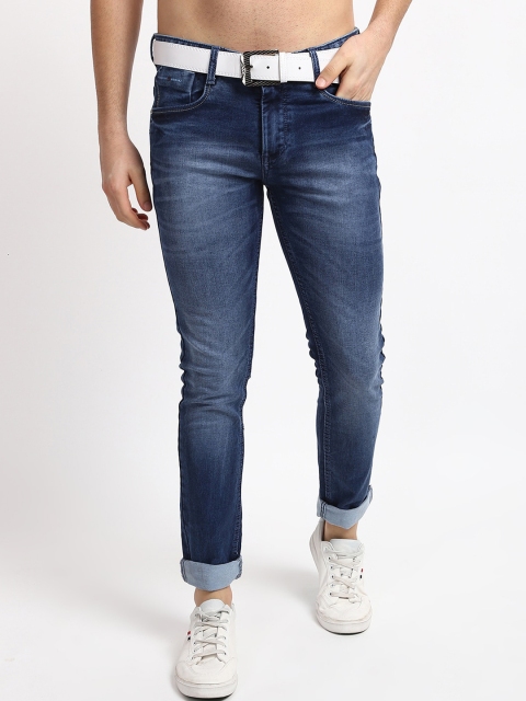 V2 Value & Variety Men Navy Blue Light Fade Jeans